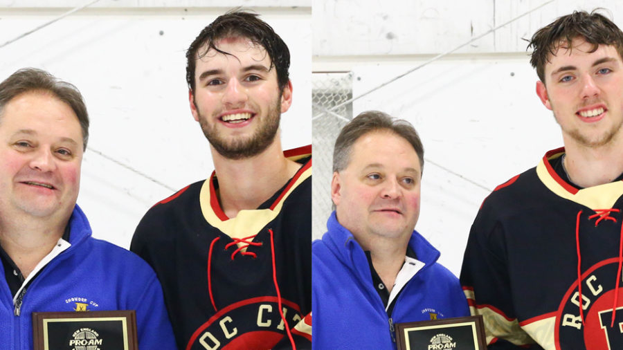 2021 Sr. Chowder Cup Jr. A All-Tourney Defense: Tyler Procious (Roc City 03) and Jackson McCarthy (Roc City 02)